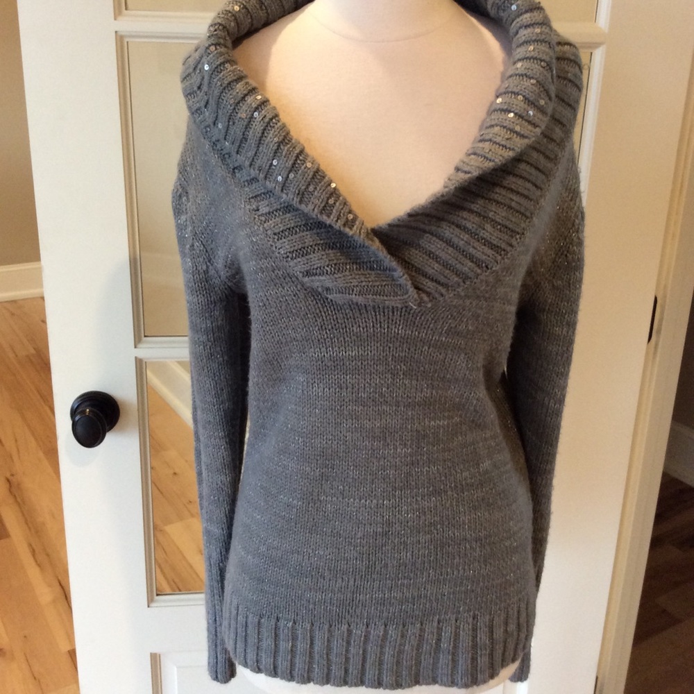 Merona Gray Sweater M Pullover - Picture 2 of 3